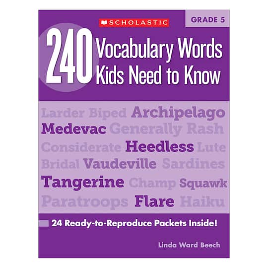 Scholastic&#xAE; Teaching Resources 240 Vocabulary Words Kids Need to Know Book, Grade 5